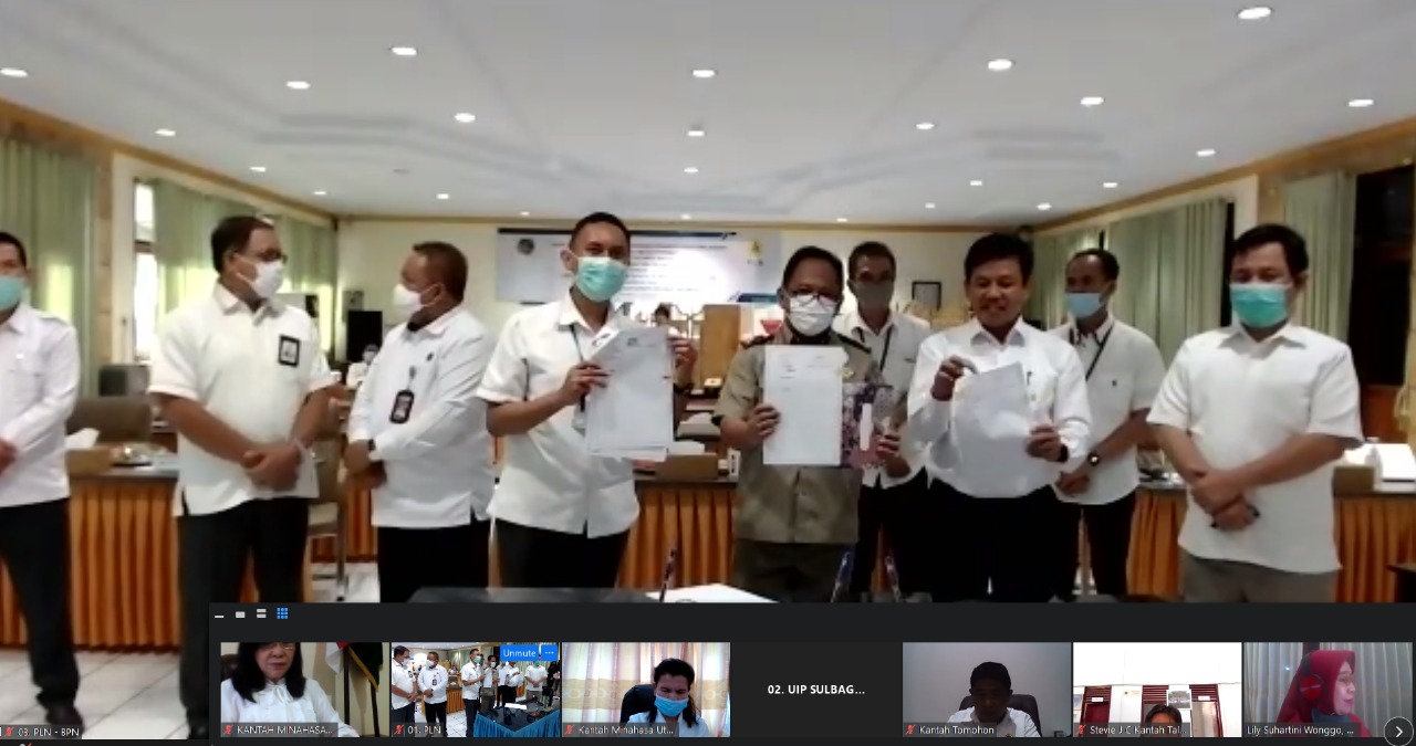 PLN MOU dengan Kantor Pertanahan se-Provinsi Sulawesi Utara